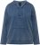 Ulla Popken Raw Hem Long Sleeve Hoodie Night Blue - Puloverji & jopice - 