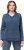 Ulla Popken Raw Hem Long Sleeve Hoodie Night Blue - Puloverji & jopice - 