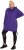 Ulla Popken Longline Lace Up Hoodie Purple - Puloverji & jopice - 