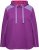 Ulla Popken Waffle Pique Contrast Color Hoodie Dark Purple - Puloverji & jopice - 