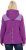 Ulla Popken Waffle Pique Contrast Color Hoodie Dark Purple - Puloverji & jopice - 