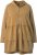 Ulla Popken Tiered Flounce Panel Zip Up Hoodie Mocha Brown - Puloverji & jopice - 