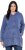 Ulla Popken Tiered Flounce Panel Zip Up Hoodie Atlantic Blue - Puloverji & jopice - 