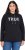 Ulla Popken TRUE Lettering Hoodie Black - Puloverji & jopice - 