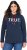 Ulla Popken TRUE Lettering Hoodie Navy Blue - Puloverji & jopice - 