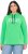 Ulla Popken TRUE Lettering Hoodie Mint Green - Puloverji & jopice - 