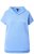 Ulla Popken Quick Drying Short Sleeve Hoodie Light Blue - Puloverji & jopice - 