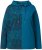 Ulla Popken Split Print LOVE Hoodie Teal - Puloverji & jopice - 