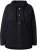 Ulla Popken Mixed Texture Button Down Hoodie Black - Puloverji & jopice - 