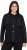 Ulla Popken Mixed Texture Button Down Hoodie Black - Puloverji & jopice - 