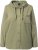 Ulla Popken Mixed Texture Button Down Hoodie Pond Green - Puloverji & jopice - 