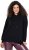 Ulla Popken Decorative Lace-Up Hoodie Black - Puloverji & jopice - 