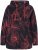 Ulla Popken Fleece Flower Print Zip-Up Hoodie Black - Puloverji & jopice - 