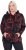 Ulla Popken Fleece Flower Print Zip-Up Hoodie Black - Puloverji & jopice - 
