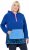 Ulla Popken Color Block Fleece Hoodie Denim Blue - Puloverji & jopice - 
