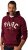 JP1880 Hoodie with Embroidery Aubergine - Puloverji & jopice - Moški Puloverji & Jopice za Močnejše Postave