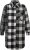 Ulla Popken Mixed Plaid Long Sleeve Button Down Shacket Black - Jakne - 