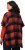 Ulla Popken Oversized Plaid Wing Collar Poncho Red Orange - Jakne - 