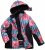 Ulla Popken HYPRAR Graphic Stripe Fully Lined Ski Jacket Teal - Jakne - 
