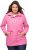 Ulla Popken HYPRAR Striped Triple Function Jacket Fuchsia Pink - Jakne - 