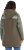 Ulla Popken Mixed Texture Fleece Quilted Jacket Olive - OBLAČILA ZA ŽENSKE 40-66 - 