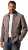 JP1880 Leather Jacket Lamskin Suede Grey - Jakne - Moške bunde za Močnejše Postave