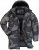 JP1880 Quilted Parka with Camouflage Drawstring Waist Black - Jakne - Moške bunde za Močnejše Postave