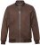 JP1880 Jacket Buffed Nubuck Lamb Leather Brown - Jakne - Moške bunde za Močnejše Postave