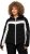 Ulla Popken HYPRAR Chevron Stripe Triple Function Quilted Fully Lined Ski Jacket Black - Jakne - 