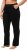 Ulla Popken Bootcut Elastic Waist Cotton French Terry Sport Pants Black - Kavbojke & Hlače v Velikih Številkah – Plus Size - 