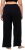 Ulla Popken Wide Leg Smocked Waist Knit Pants Black - Kavbojke & Hlače v Velikih Številkah – Plus Size - 