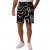 JP1880 Bermuda Shorts Soft Viscose All-over Print Black - Kratke hlače - Moške Kratke Hlače za Močnejše Postave