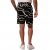 JP1880 Bermuda Shorts Soft Viscose All-over Print Black - Kratke hlače - Moške Kratke Hlače za Močnejše Postave