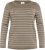 Kaffe Curve Linia Boatneck Pullover Morel Melange with Silver Lurex - Pleten puloverji - 