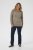Kaffe Curve Linia Boatneck Pullover Morel Melange with Silver Lurex - Pleten puloverji - 