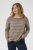 Kaffe Curve Linia Boatneck Pullover Morel Melange with Silver Lurex - Pleten puloverji - 