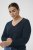 Kaffe Curve Lizzy Long Sleeve Pullover Midnight Marine - Pleten puloverji - 