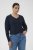 Kaffe Curve Lizzy Long Sleeve Pullover Midnight Marine - Pleten puloverji - 