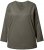 Ulla Popken Back To Basics V-Neck Relaxed Fit Cotton Tee Olive - Majice - 