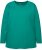 Ulla Popken Back To Basics V-Neck Relaxed Fit Cotton Tee Emerald Green - Majice - 