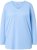 Ulla Popken Back To Basics V-Neck Relaxed Fit Cotton Tee Light Blue - Majice - 