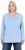 Ulla Popken Back To Basics V-Neck Relaxed Fit Cotton Tee Light Blue - Majice - 