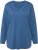 Ulla Popken Back To Basics V-Neck Relaxed Fit Cotton Tee Denim Blue - Majice - 