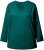 Ulla Popken Back To Basics V-Neck Relaxed Fit Cotton Tee Teal Green - Majice - 