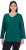 Ulla Popken Back To Basics V-Neck Relaxed Fit Cotton Tee Teal Green - Majice - 