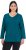 Ulla Popken Back To Basics V-Neck Relaxed Fit Cotton Tee Cerulean - Majice - 