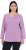 Ulla Popken Back To Basics V-Neck Relaxed Fit Cotton Tee Lavender - Majice - 
