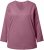 Ulla Popken Back To Basics V-Neck Relaxed Fit Cotton Tee Dark Rose - Majice - 