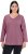 Ulla Popken Back To Basics V-Neck Relaxed Fit Cotton Tee Dark Rose - Majice - 