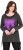 Ulla Popken Tie Hem Long Sleeve Graphic Tee Charcoal Grey Melange - Natisnjene majice za ženske - 